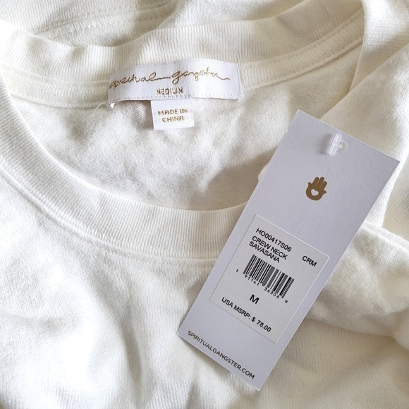 Spiritual Gangster Love Savasana Graphic Pullover Sweatshirt Size NWT Medium - Picture 7 of 9